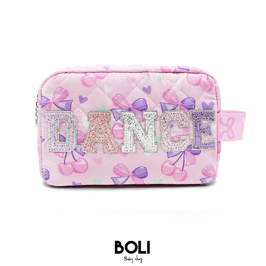 Dance Cherry Quilted Pouch