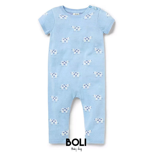 Blue Cow Romper