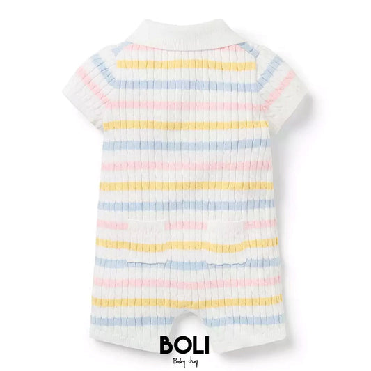Striped Knit Romper