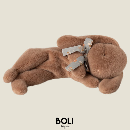 Sleeping Bunny Plush Brown