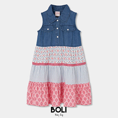 Vestido Denim Combinado