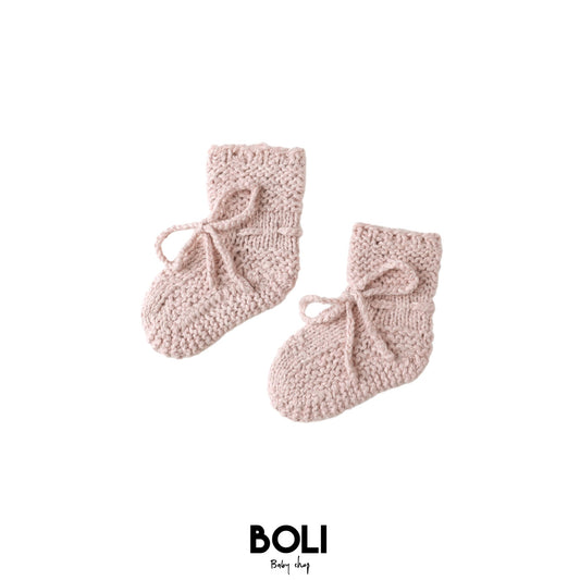 Knit Booties Pink