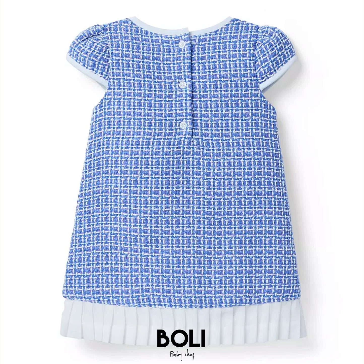 Blue Tweed Dress