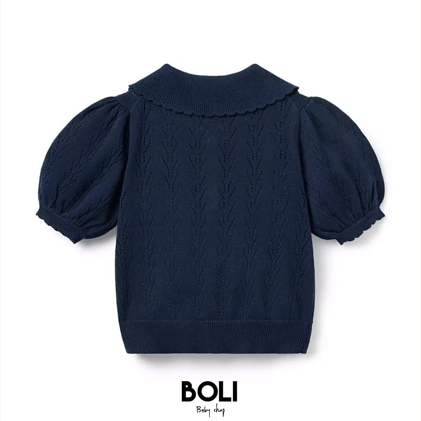 Pointelle Sweater Polo