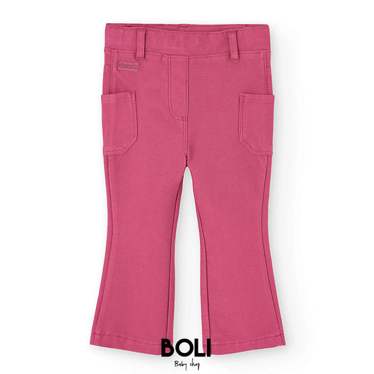 Pantalon Niña Sarga Frambuesa