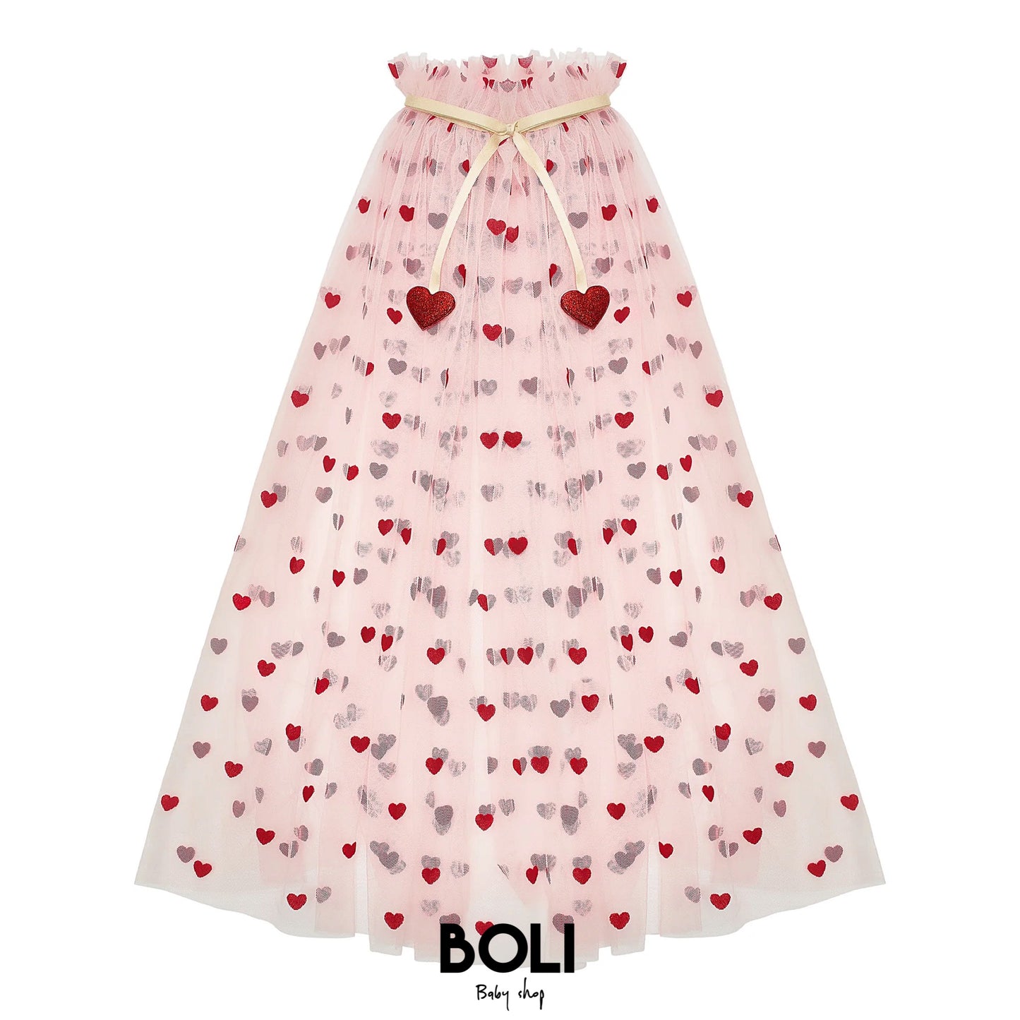 Heart print cape