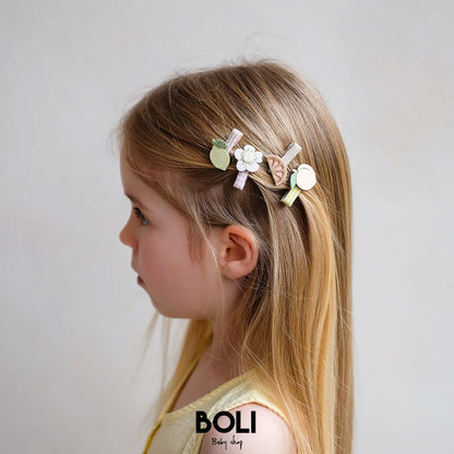 Peachy citrus mini clips