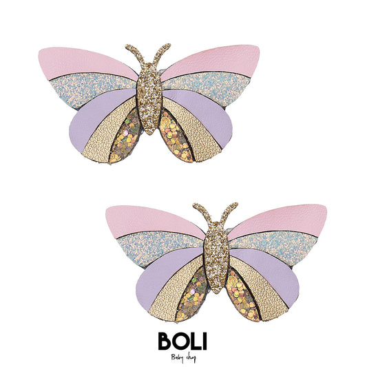 Striped butterfly clips