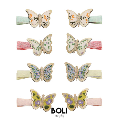 Floral butterfly mini clips