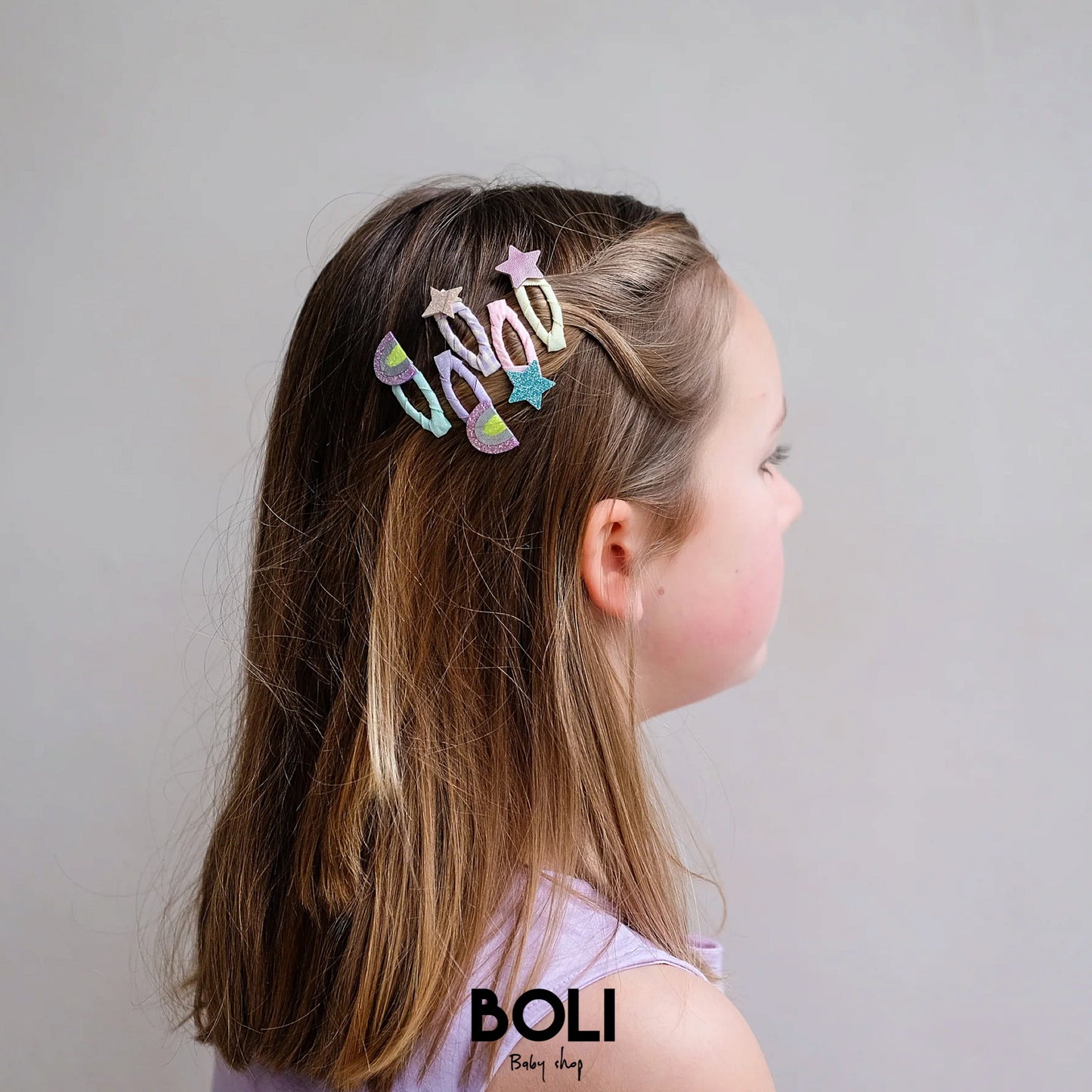 Rainbow and star mini clic clacs