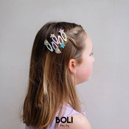 Rainbow and star mini clic clacs