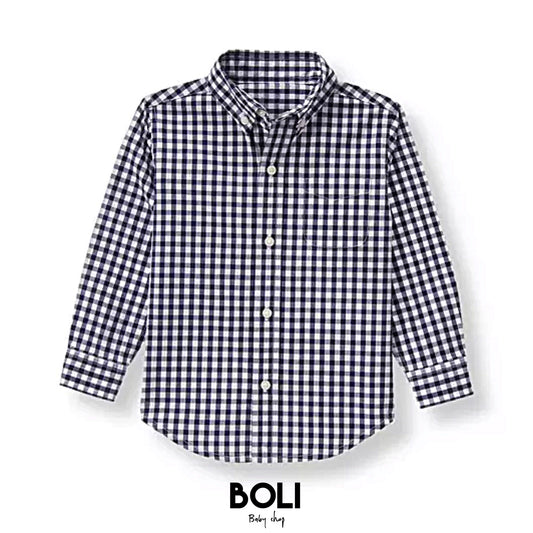Navy Gingham Shirt