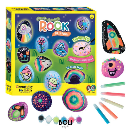 Glow in the dark rock painting kit