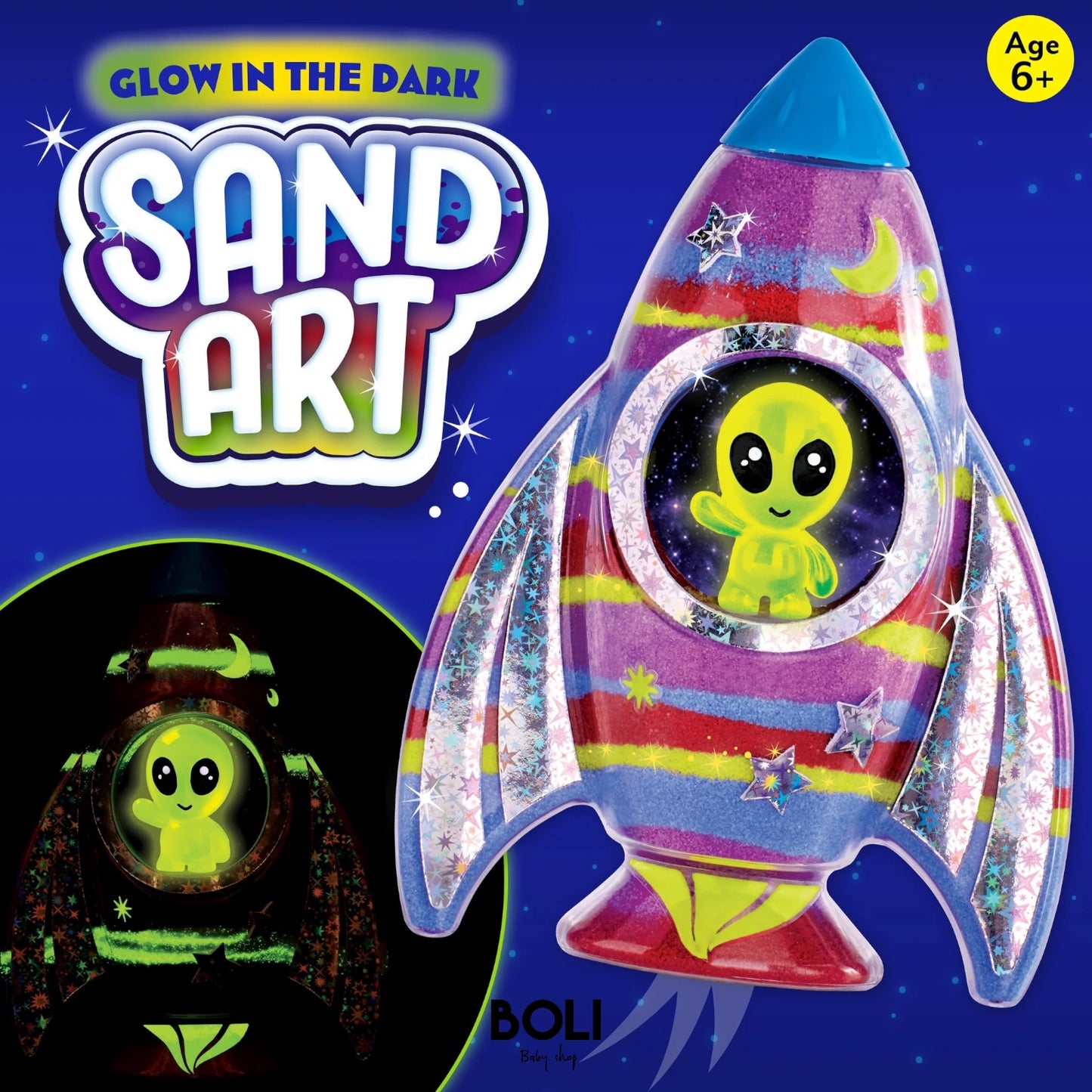 Glow in the Dark Sand Art Rocket