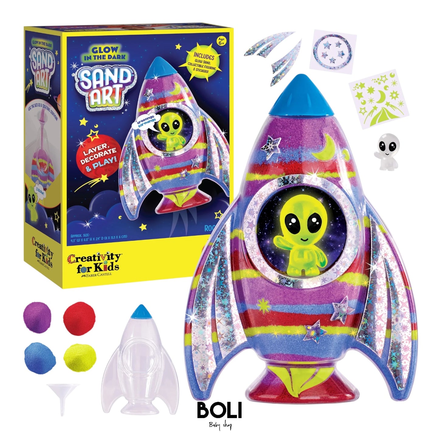 Glow in the Dark Sand Art Rocket