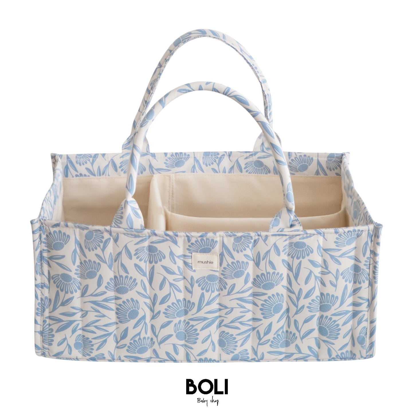 Diaper Caddy Blue Flowers