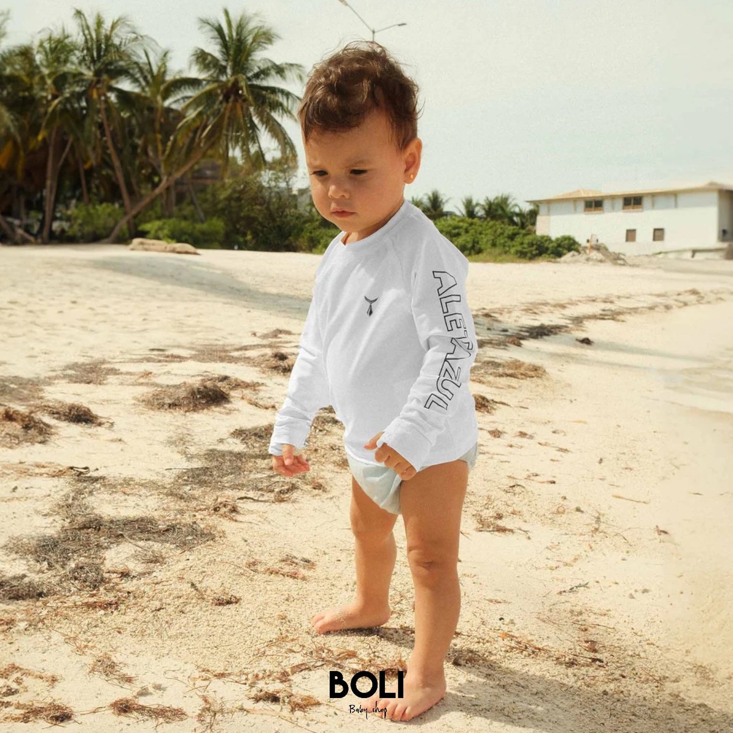 Aleta Azul Long Sleeve White