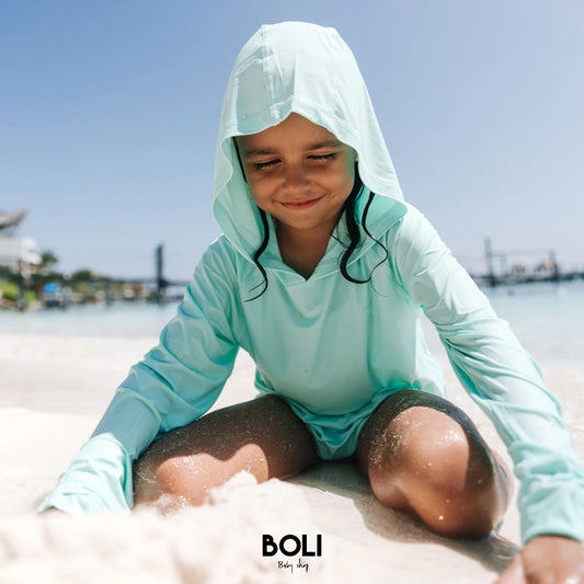 Aleta Azul Hooded Long Sleeve Glacier Blue
