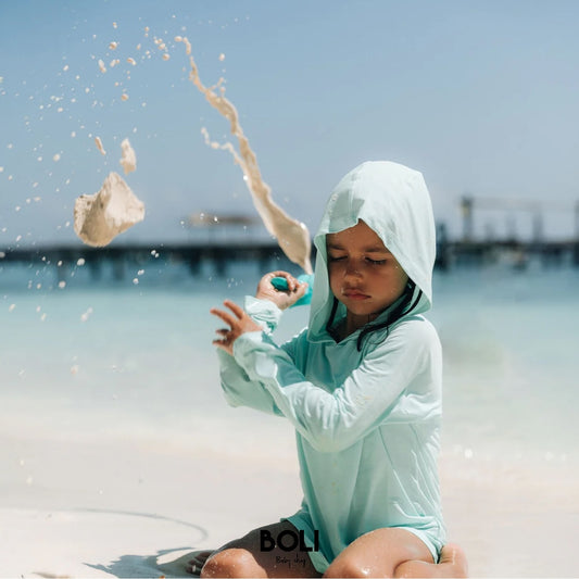 Aleta Azul Hooded Long Sleeve Glacier Blue