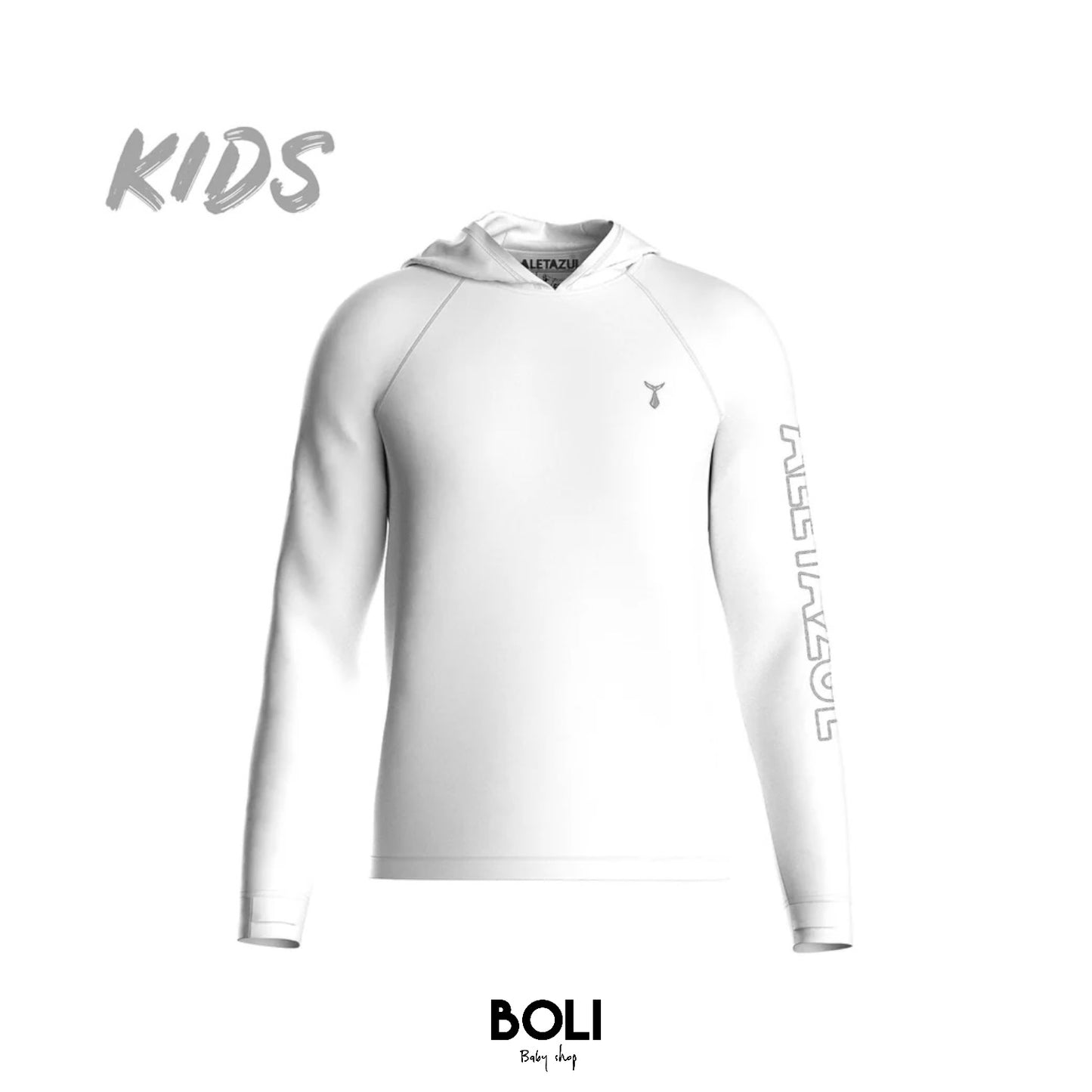 Aleta Azul Hooded Long Sleeve White
