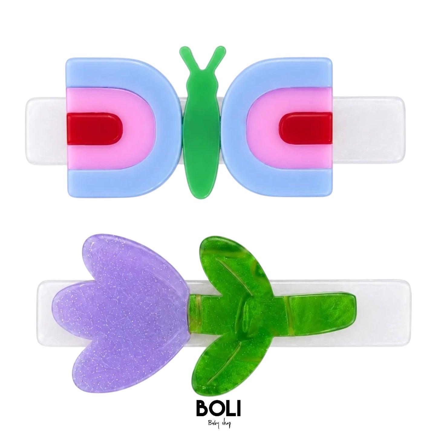 Butterfly & Tulip Hair Clips