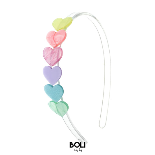 Hearts Pastel Pearlized Headband