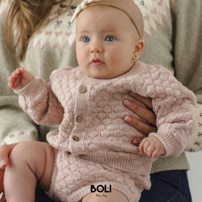 Bubble Knit Dusty Rose Set