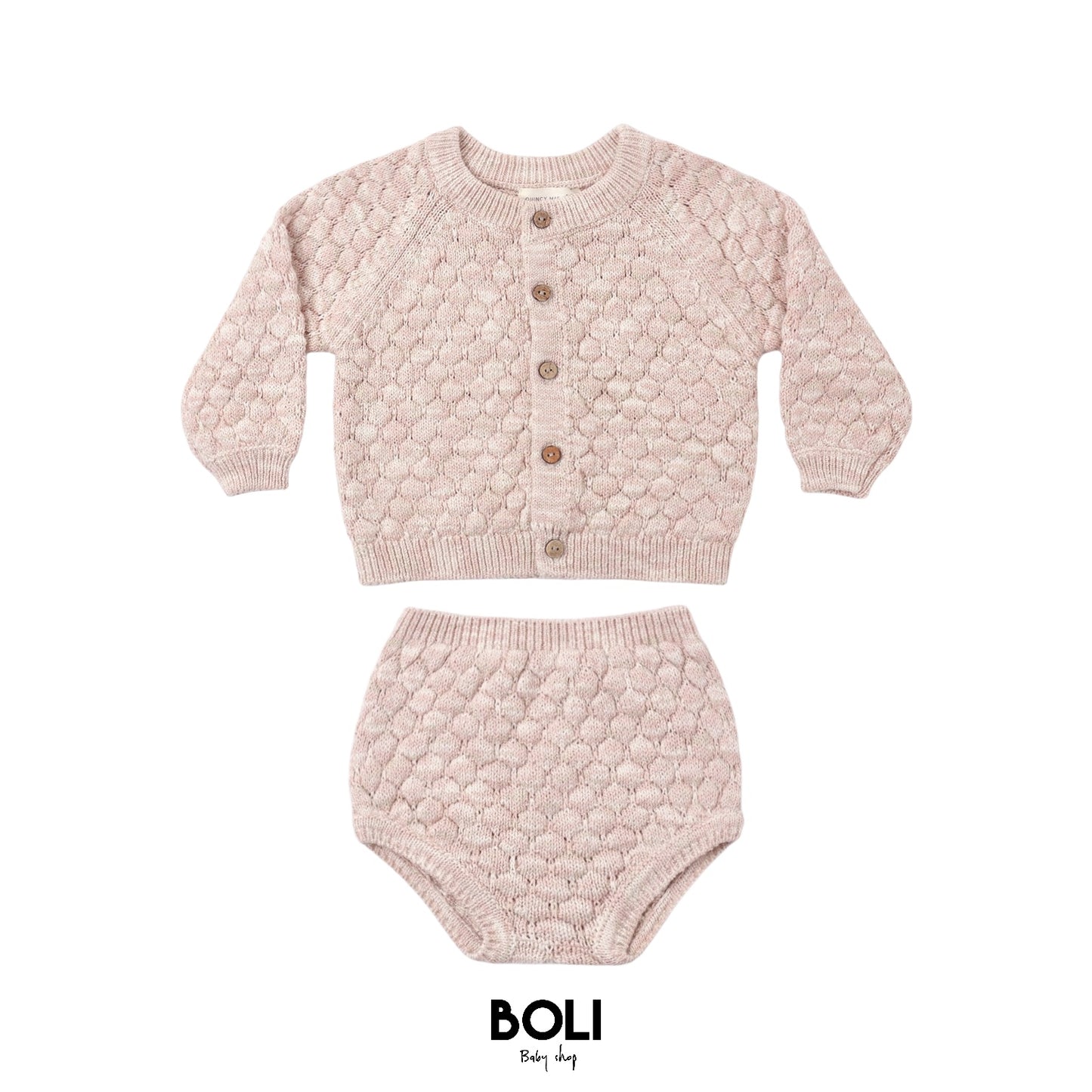 Bubble Knit Dusty Rose Set