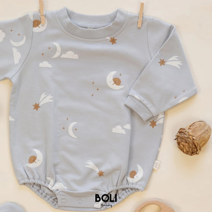 Crewneck Bubble Romper Sky Friends