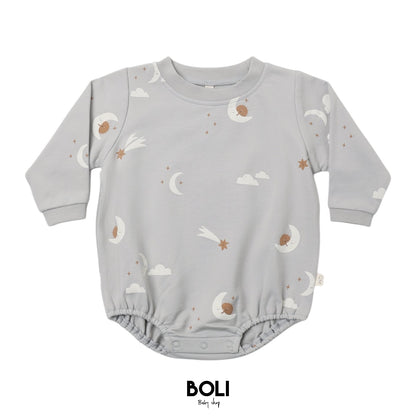 Crewneck Bubble Romper Sky Friends