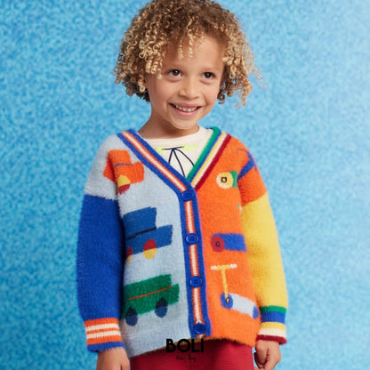 Fluffy Knit Cardigan Beep Beep