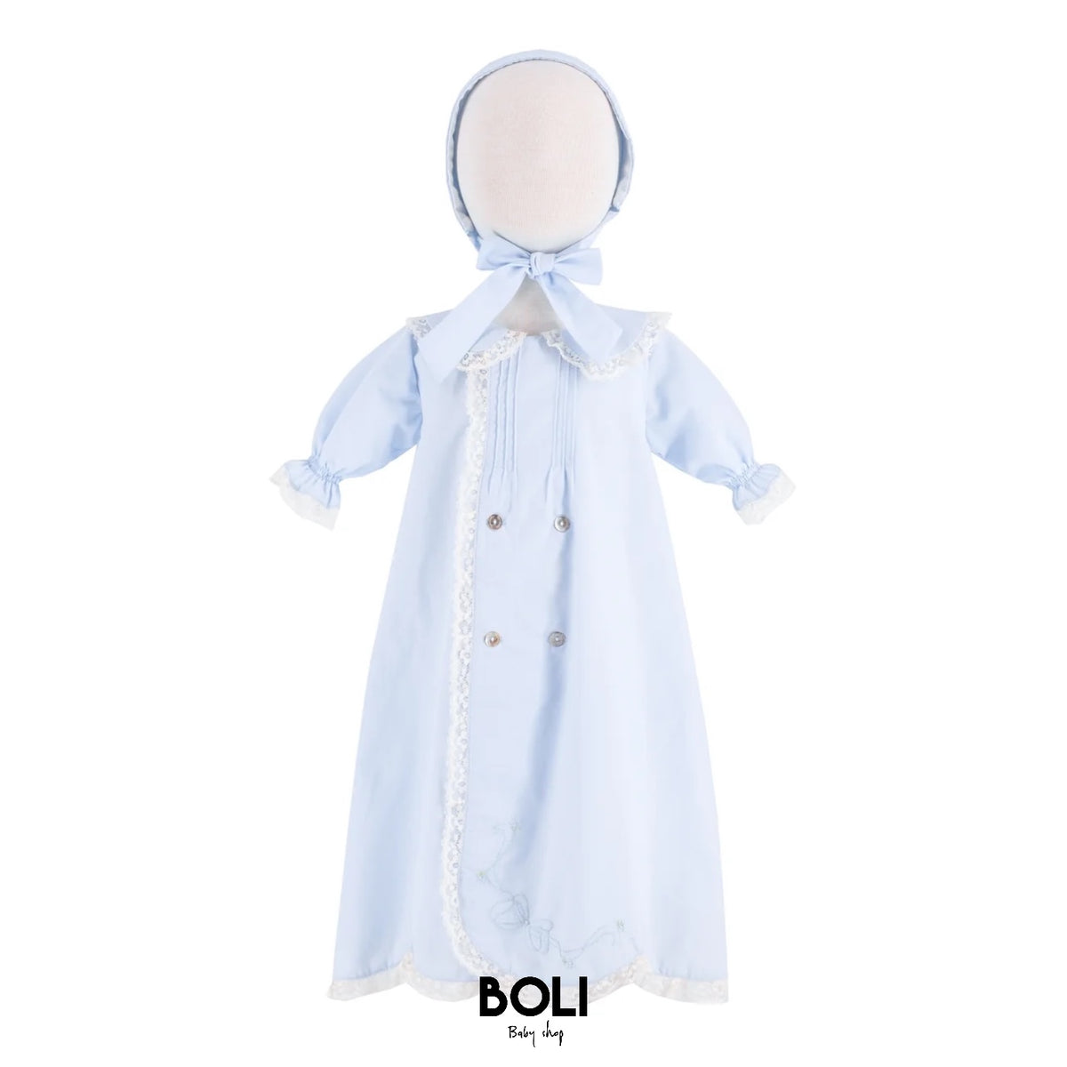 Baby Gown With Bonnet