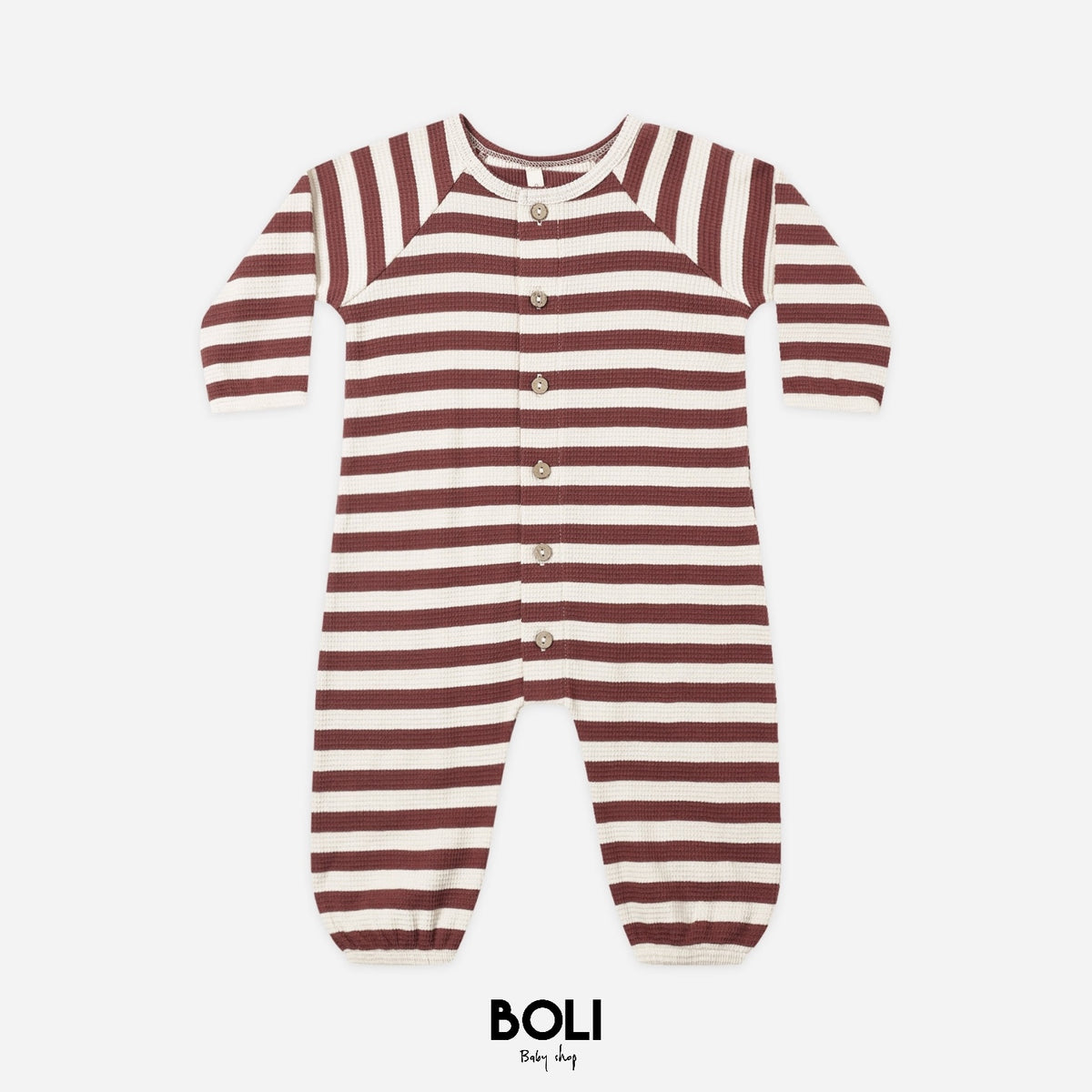 Waffle Romper Cherry