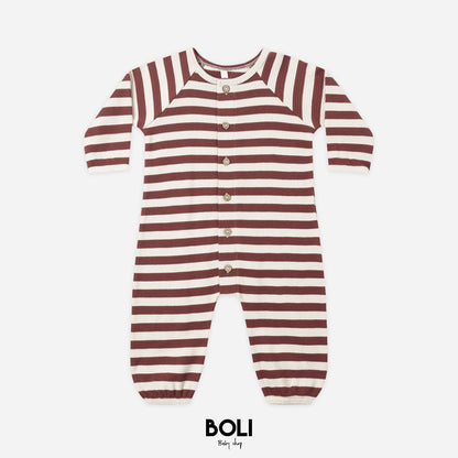 Waffle Romper Cherry