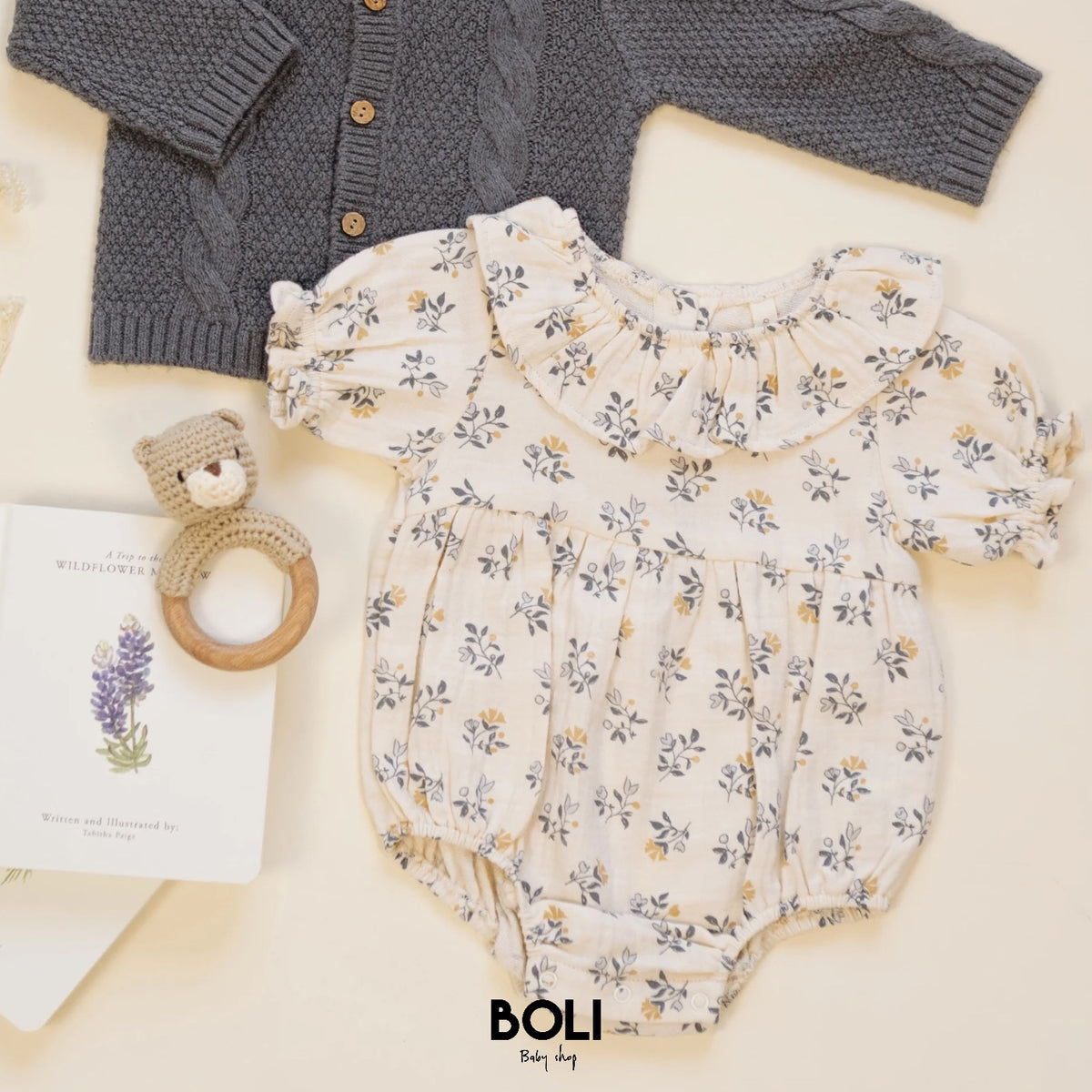 French Floral Romper