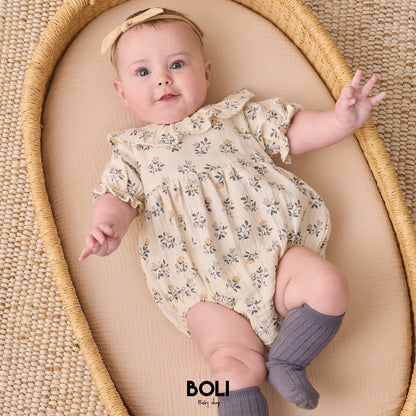 French Floral Romper