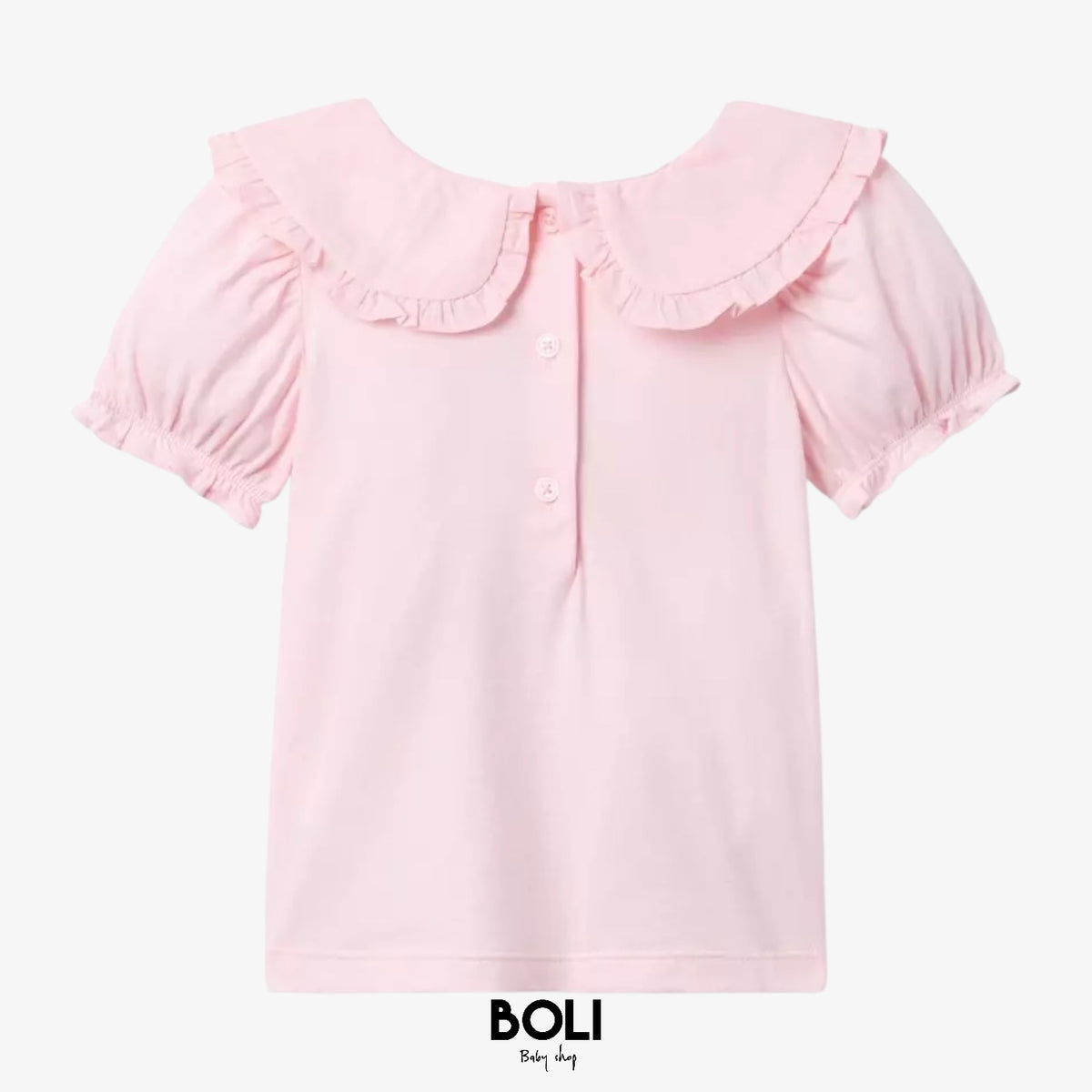 Ruffle Collar Puff Sleeve Top