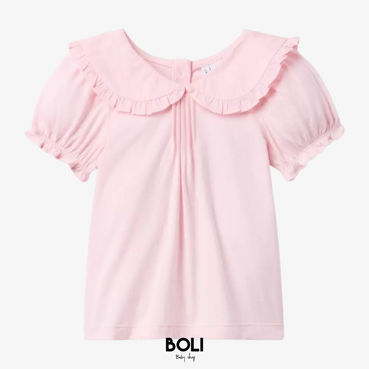 Ruffle Collar Puff Sleeve Top