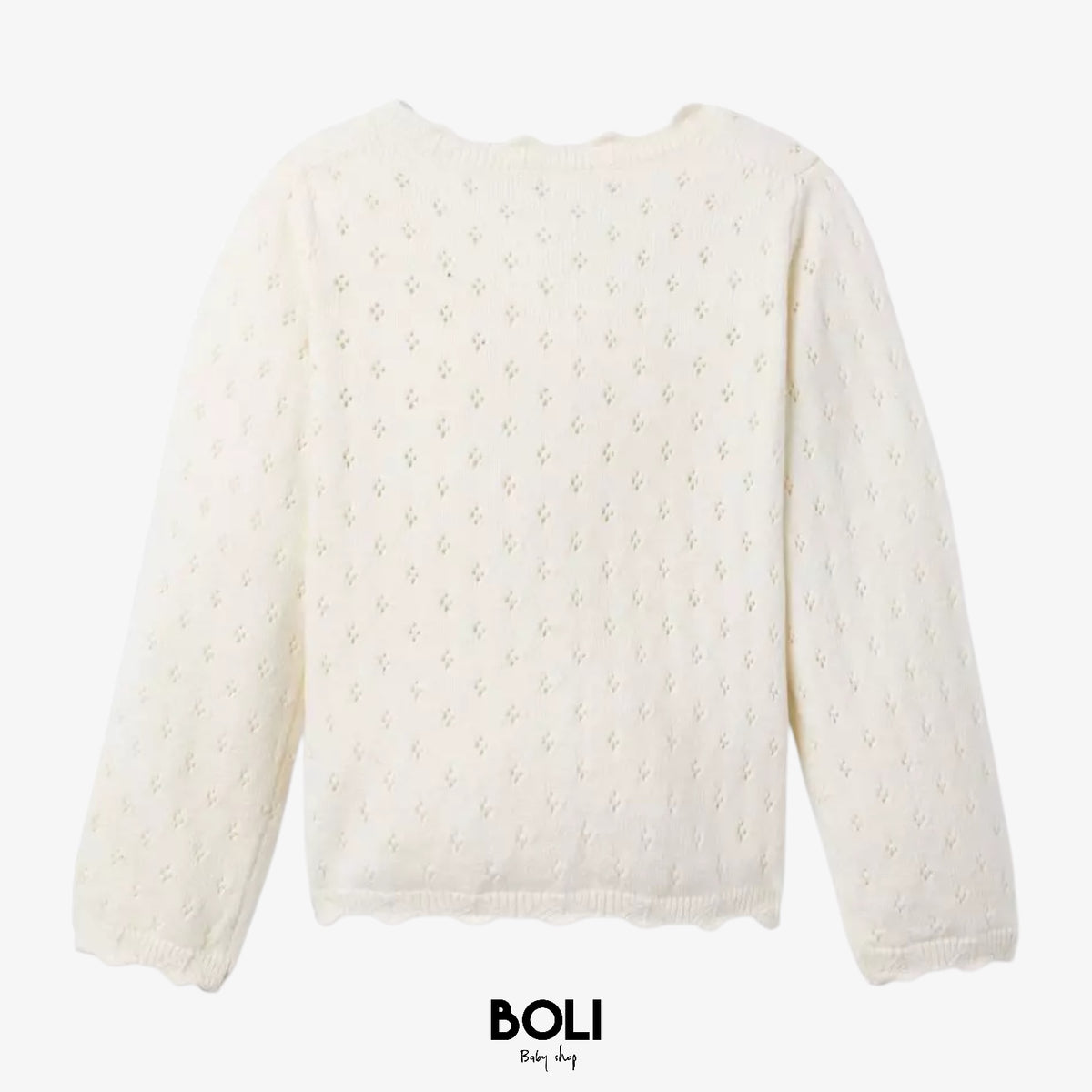 Embroidered Floral Pointelle Cardigan