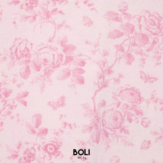 Baby Floral Toile Footed One-Piece