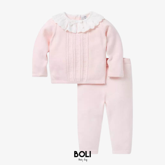 Baby Crochet Collar Sweater Set