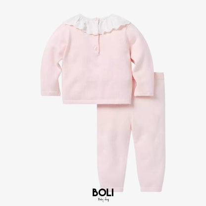 Baby Crochet Collar Sweater Set