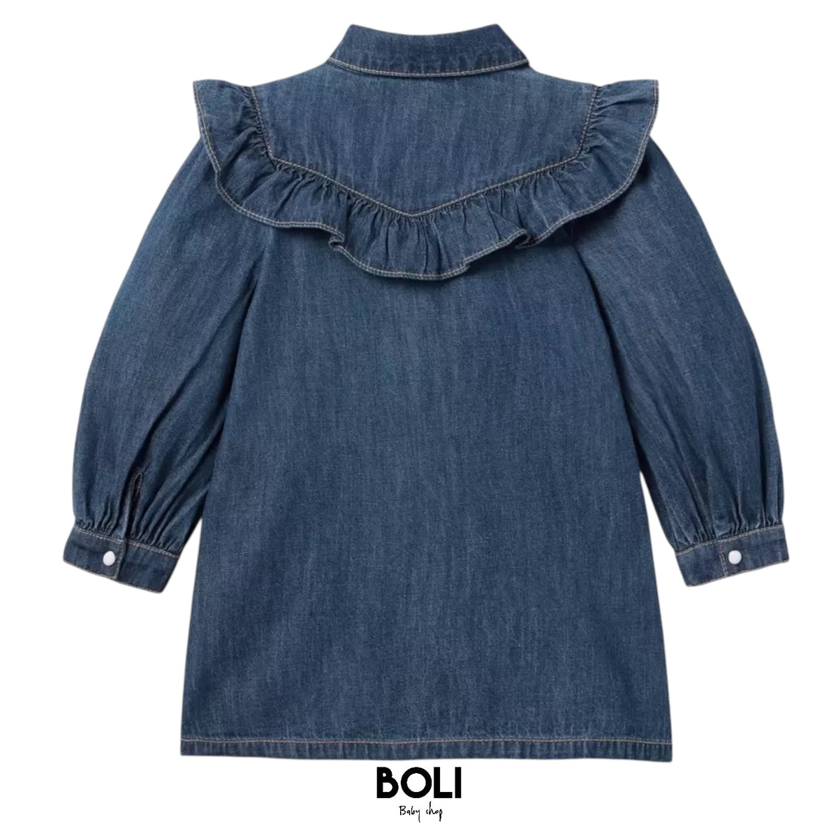 Denim Ruffle Dress