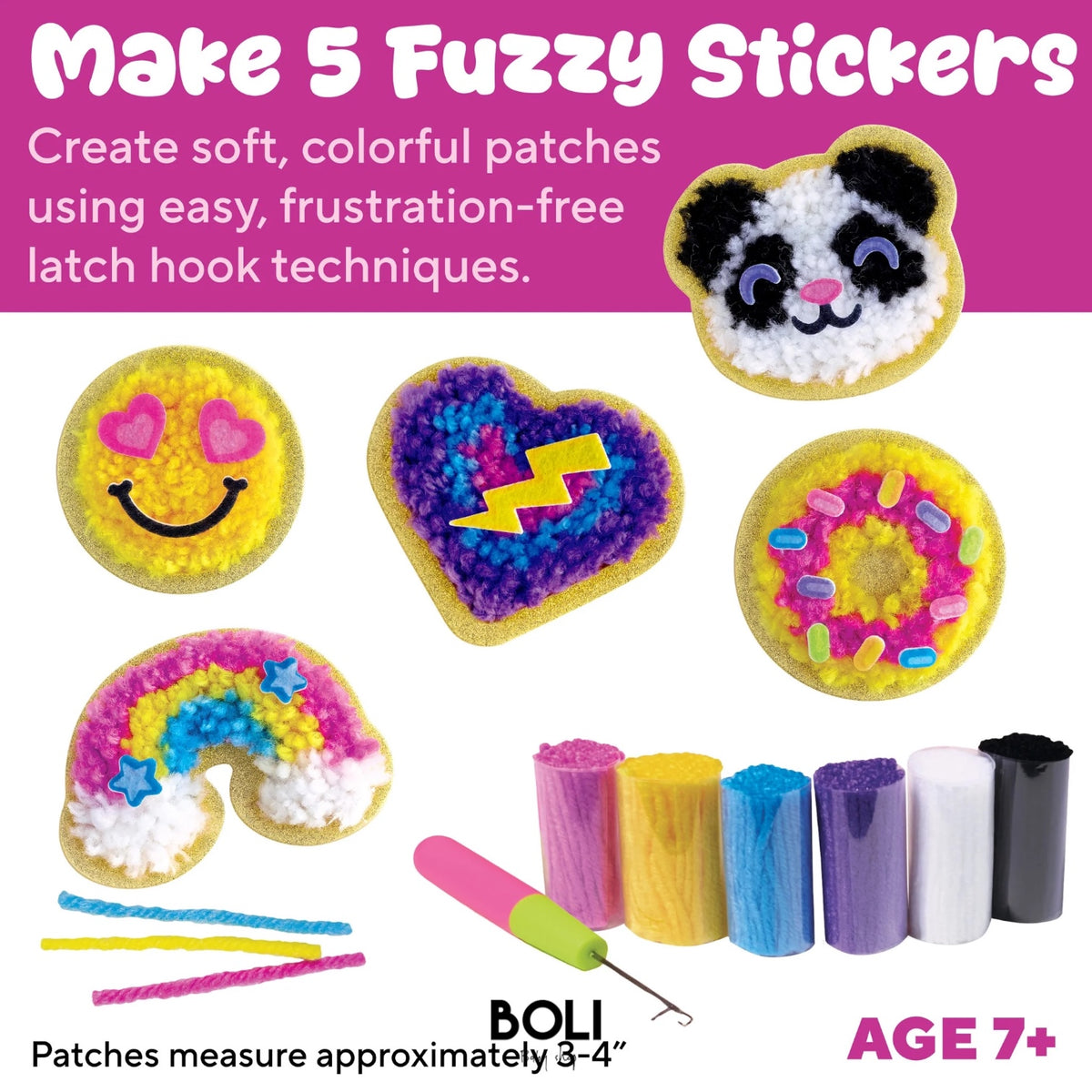 Make Your Own Latch N' Patch Fuzzy Stickers