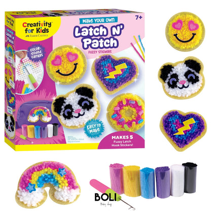 Make Your Own Latch N' Patch Fuzzy Stickers