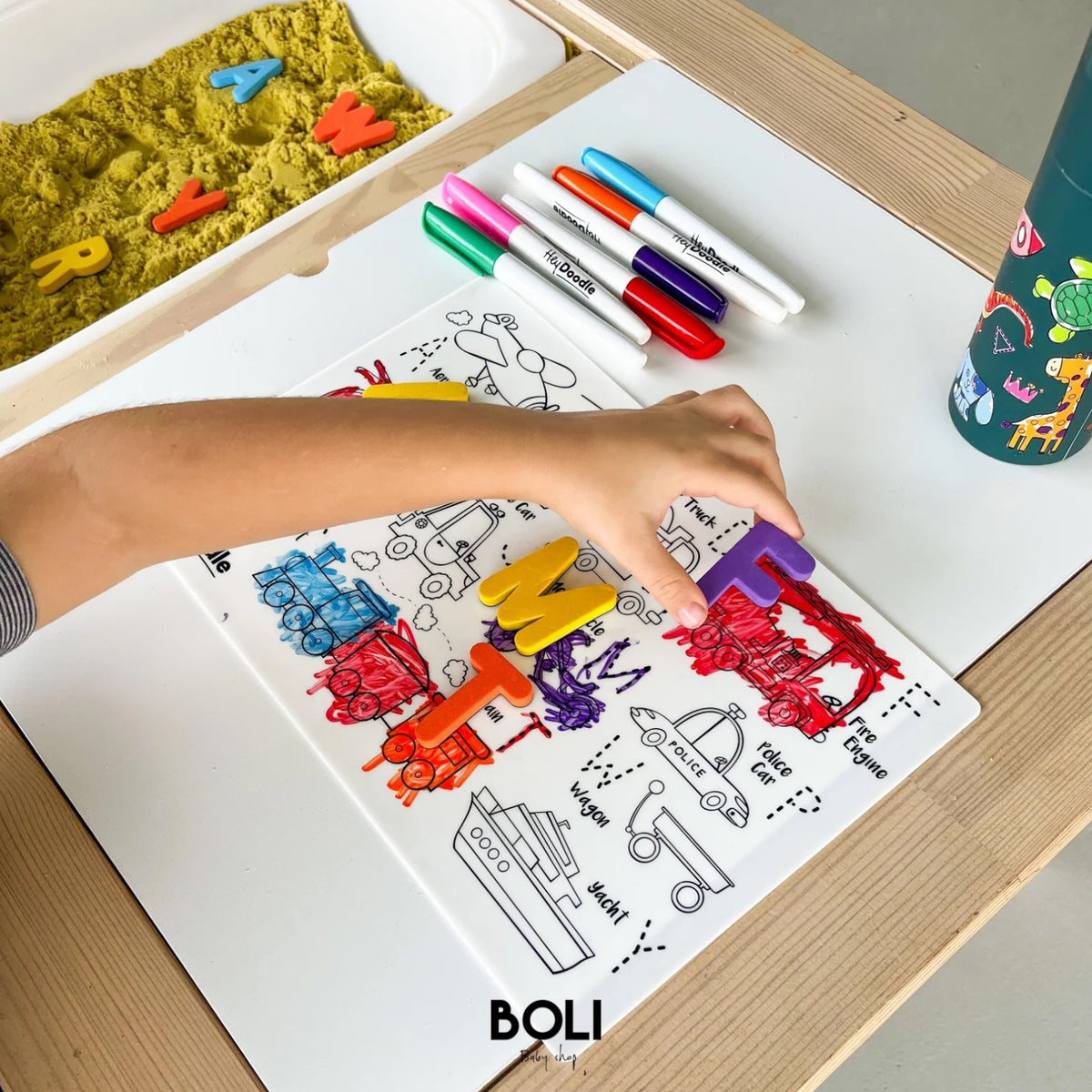 Toot Toot Honk Mini Coloring & Doodle Mat