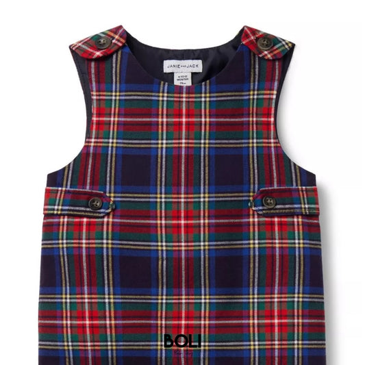 Plaid Overall